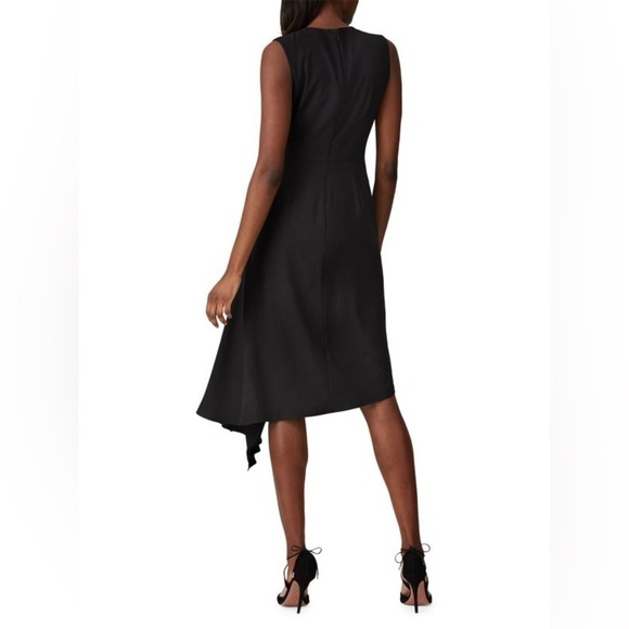 ADAM LIPPES • Black Pleated Asymmetric Shift Dress - Picture 2 of 10